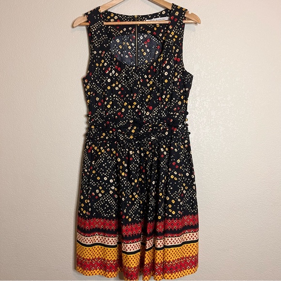 Rachel Roy Fit and Flare Rope Belted Floral Pattern Dress Size 12 - Picture 2 of 11